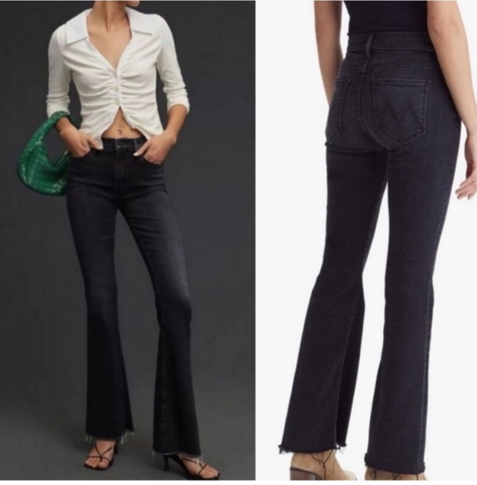 MOTHER Black Flare & Wide Leg Jeans